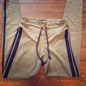 Aero Army Green Black Striped Leggings